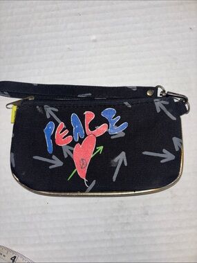 SNOOP DOG WHATEVER IT TAKES COLLECTION “PEACE” WRISTLET BLACK CANVAS PRELOVED